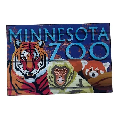Minnesota Zoo Wooden Magnet Tiger Monkey Lemur Rare Last Ones • $12