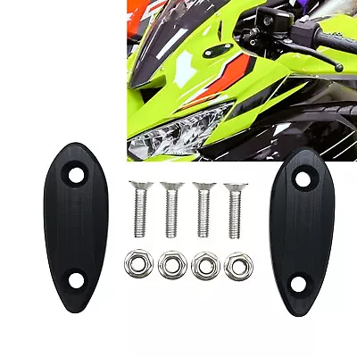 Black Rearview Mirror Block Off Plates For Yamaha YZF-R6 YZF R6 1999-2018 2000 • $13.81