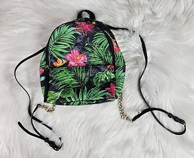 Victoria's Secret Hawaiian Tropical Floral Flowers Print Small Backpack Bag • $31.96