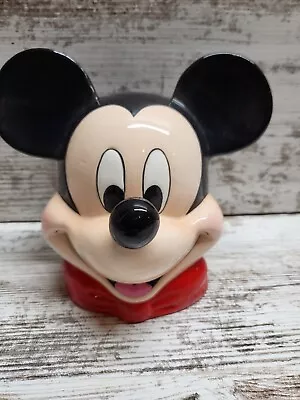 Disney MICKEY MOUSE Head Collectible Ceramic Coin Pottery Piggy Bank • $15.99