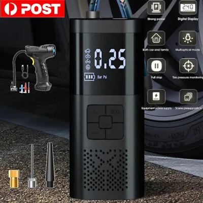 Portable Air Compressor Tyre Inflator Car Bike Ball Motorcycle Electric Pump AU • $26.99