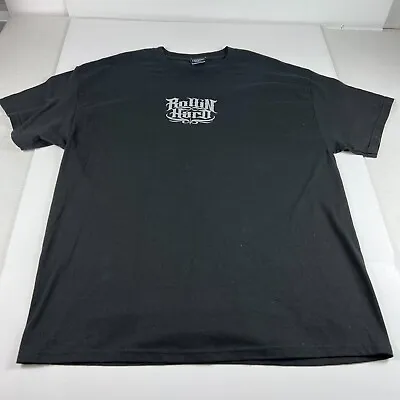 VTG ODM Rollin Hard Shirt Adult Extra Large Black Chevy La Bombita Chicano Tee • $119.99