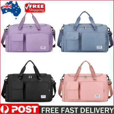 $26.29 • Buy Large Capacity Shoulder Tote Duffel Handbags Women Travel Sports Weekend Gym Bag