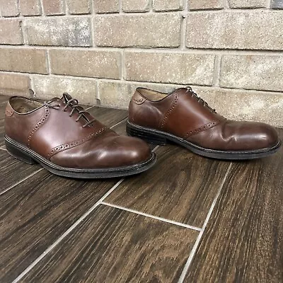 Mens-12 Florsheim Brown Lace Leather Oxford 11058-02 N7 Dress Shoes ￼ • $34.99