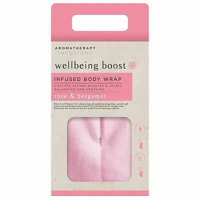 Aroma Home Microwavable Neck Warmer Heat Pack Rose Bergamot Shoulder Wrap Pink • £17.99