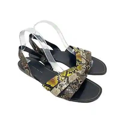$45.99 • Buy Zara Animal Print Flat Sandals W/ Multicolored Straps Size 40 / US 9.5