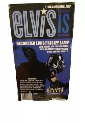 ELVIS PRESLEY RARE VINTAGE ANIMATED LAMP Dances & Sings  Hound Dog  New In Box • $100