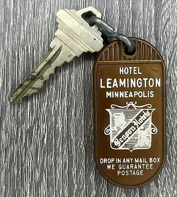 Vtg Hotel Door Key Fob Leamington Minneapolis Retro Motel Room 1105 MCM Plastic • $15.99
