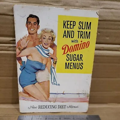 Vintage 1954 KEEP SLIM AND TRIM WITH DOMINO SUGAR MENUS Reducing Diet Booklet • $5