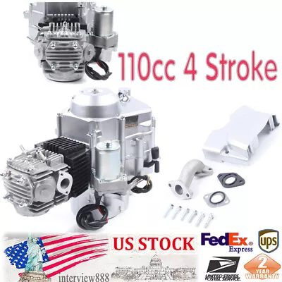 110cc 4-Stroke Engine Motor Auto Transmission For 50cc 70cc 90cc Dirt Pit Bike • $189.05