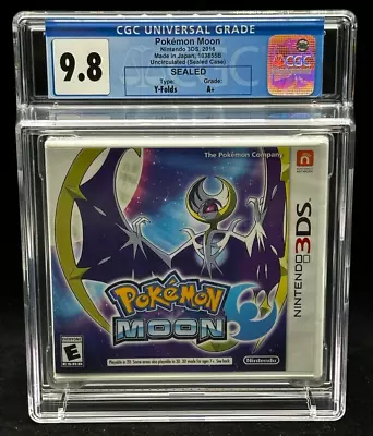 Pokemon Moon Nintendo 3DS 2DS Sealed New Uncirculated CGC 9.8 A+ Graded • $0.99