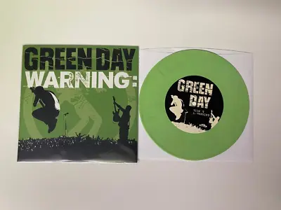 GREEN DAY Warning 7  Record Green Marble Colored Vinyl MINT LIMITED To 500 • $24.99