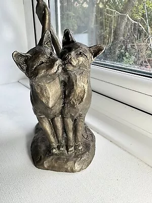 Firth Cold Cast Bronze Sculpture Of Cats Two’s Company. • £10