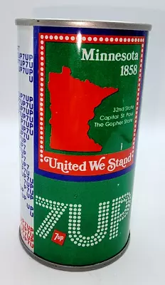 7up United We Stand Vintage 1976 Stack Soda Pop Can #23 Minnesota 1858 AS SHOWN • $16