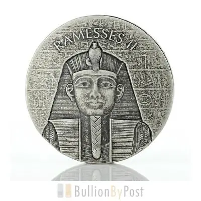 Egyptian Relics Pharaoh Ramesses II 2oz Silver Coin • £85.63