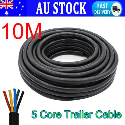 $23.19 • Buy 5 Core Wire Cable 10M Trailer Cable Auto Boat Caravan Truck Coil PVC Wiring AUS