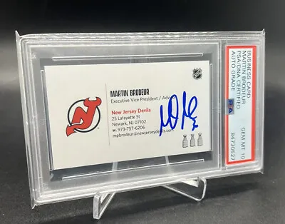 Martin Brodeur Autograph NJ Devils PSA 10! Authentic Signed Business Card • $95