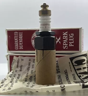 2 NOS Vintage Champion X Spark Plugs For Ford Model T With Boxes • $59.95