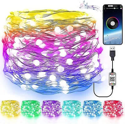 Addressable SK6812 WS2812B RGB LED String Party Lights Music Room Birthday Decor • £9.23