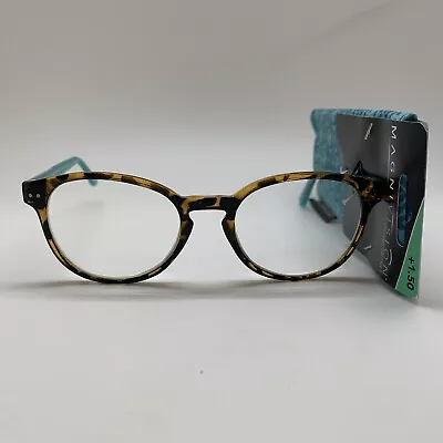 E110 Foster Grant BRYN 1.50 Women's Reading Glasses READERS TEAL MAGNIVISION • $9.95