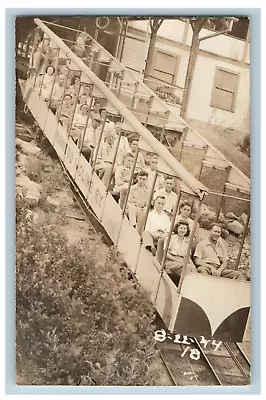 RPPC CO Manitou Springs Manitou Incline Ride Tourists Attraction Colorado C1944 • $12.99