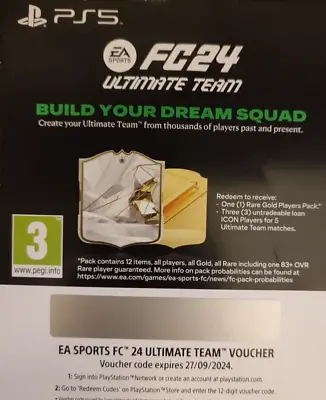 PS5 FC24 Ultimate Team - 1 Rare Gold Players Pack 3 ICON Loan Players - CODE • £3.90