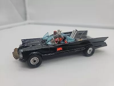 Vintage CORGI 267 Batmobile With Tow Hook Batman And Robin Silver Wheel Original • $105