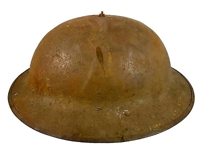 Antique WWI Military Doughboy Helmet M1917 W/ Cork Liner Marked HS 8o § • $400