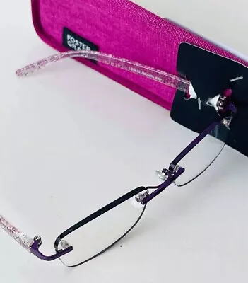 Magnivision Foster Grants Daniella Purple Reading Glasses W/ Case +1.25 • $16.99