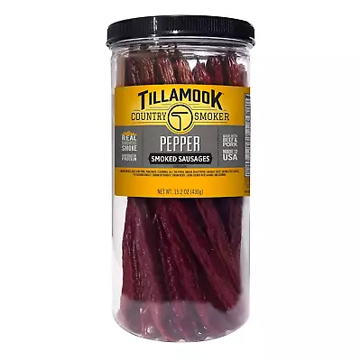 Tillamook Country Smoker Real Hardwood Smoked Sausages Pepper 15.2 Ounce Tall • $25.20