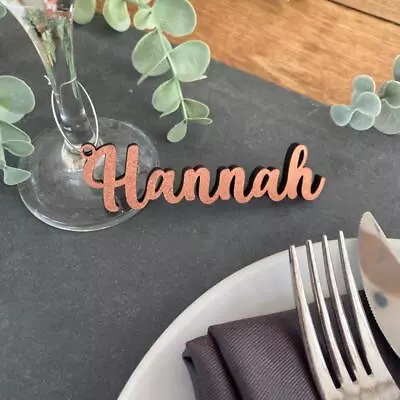 £1.35 • Buy Wooden Wine Glass Charms | Party Place Names Wedding Hen Night Favours