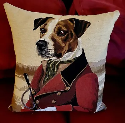 Hines Of Oxford Sir Jack Russell Dog British Tapestry Feather Pillow *Read  • $29.99