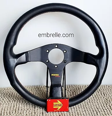 MOMO Corse Leather Steering Wheel Honda Civic BMW E30 Audi RS Toyota Miata • $139.99