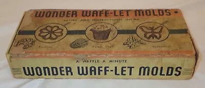 Vintage Wonder Waff-let Molds ROSETTE Patty Shell BUTTERFLY Mini Waffle Maker • $16.99