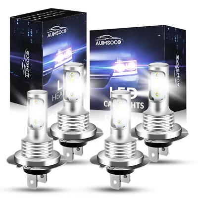 Led Headlight Combo 4x H7 Hi/Lo Beam Bulbs For Hyundai Veloster 2012-2017 White • $39.99