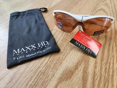 Maxx HD Cobra White Indoor Outdoor Sunglasses 100% UV Protection Copper Lenses  • $12.99