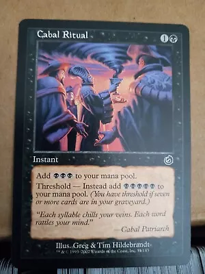 Cabal Ritual X1 Torment Non Foil LP Little To No Edge Wear MTG • $12