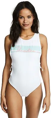 L*Space WHITE Slice Of Paradise One Piece Swimsuit US 12 • $38.88
