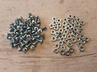 £4.75 • Buy Meccano #37 X 50 Org Nuts & Bolts Modern Allen Cheese Head With Rnd Cnr Nut