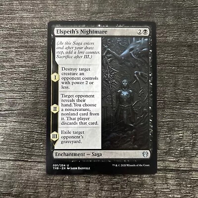 MTG 1x Elspeth's Nightmare X1 LP Theros Beyond Death • $1.25