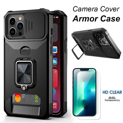 $21.84 • Buy Impact-Resistant Case With Card Holder &Magnetic Car Mount Stand For IPhone 13