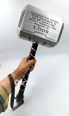 Thor Hammer Metal 2.0 Version Power Of MCU Thor Mjolnir Cosplay 1/1 Scale Movie • £105.22