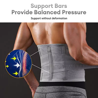 Double Pull Magnetic Lumbar Lower Back Support Belt Brace Pain Relief - XL XXL • $17.37