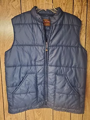 Vintage Walls Mens Vest Navy Blizzard Pruf Insulated Puffer Coat Usa Made • $24.99