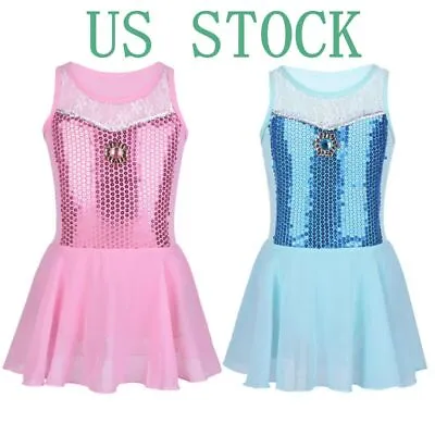 Girls Tutu Skirt Princess Ballet Dance Dress Party Costume Mermaid Fancy Dress • $9.48