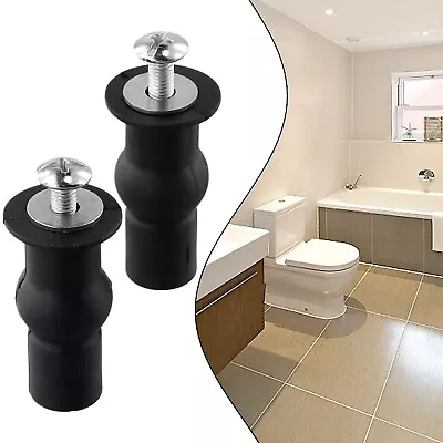 2 Pack Toilet Seat Screws Hinges Expanding Rubber-Top Nuts Fixings WC Blind Hole • $11.12