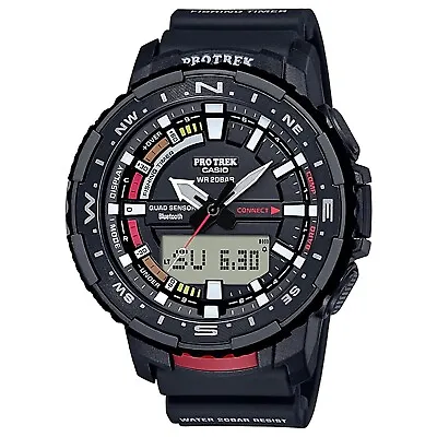 CASIO PRO TREK Connected PRT-B70-1 Bluetooth Tide Graph World Time 20ATM Watch • $199