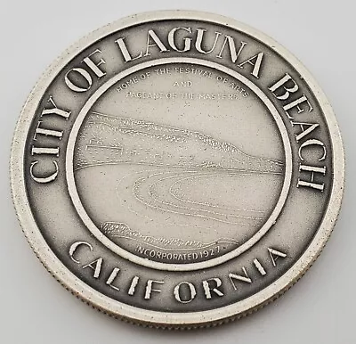 Laguna Beach Silver Medal MEDALLIC ART CO 38mm Rare • $125