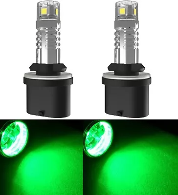 LED 20W 885 H27 Green Two Bulbs Fog Light Replacement Upgrade Lamp Stock Show OE • $25.50