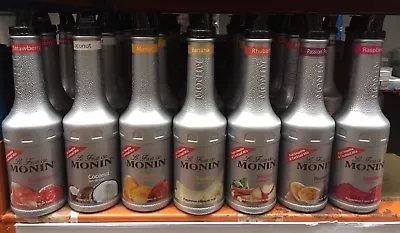 Monin Puree 1 Litre Multi Flavours Cocktail Mix Desserts Smoothies Vegan • £18.80